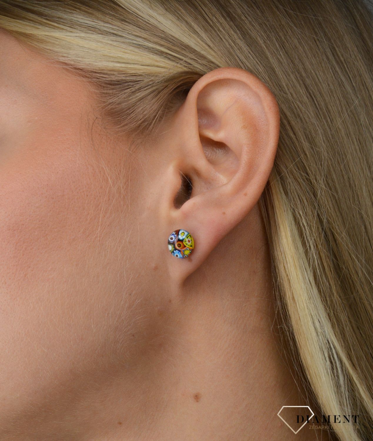 Kolczyki sztyfty szkło weneckie kolorowe Murano 20.jpg